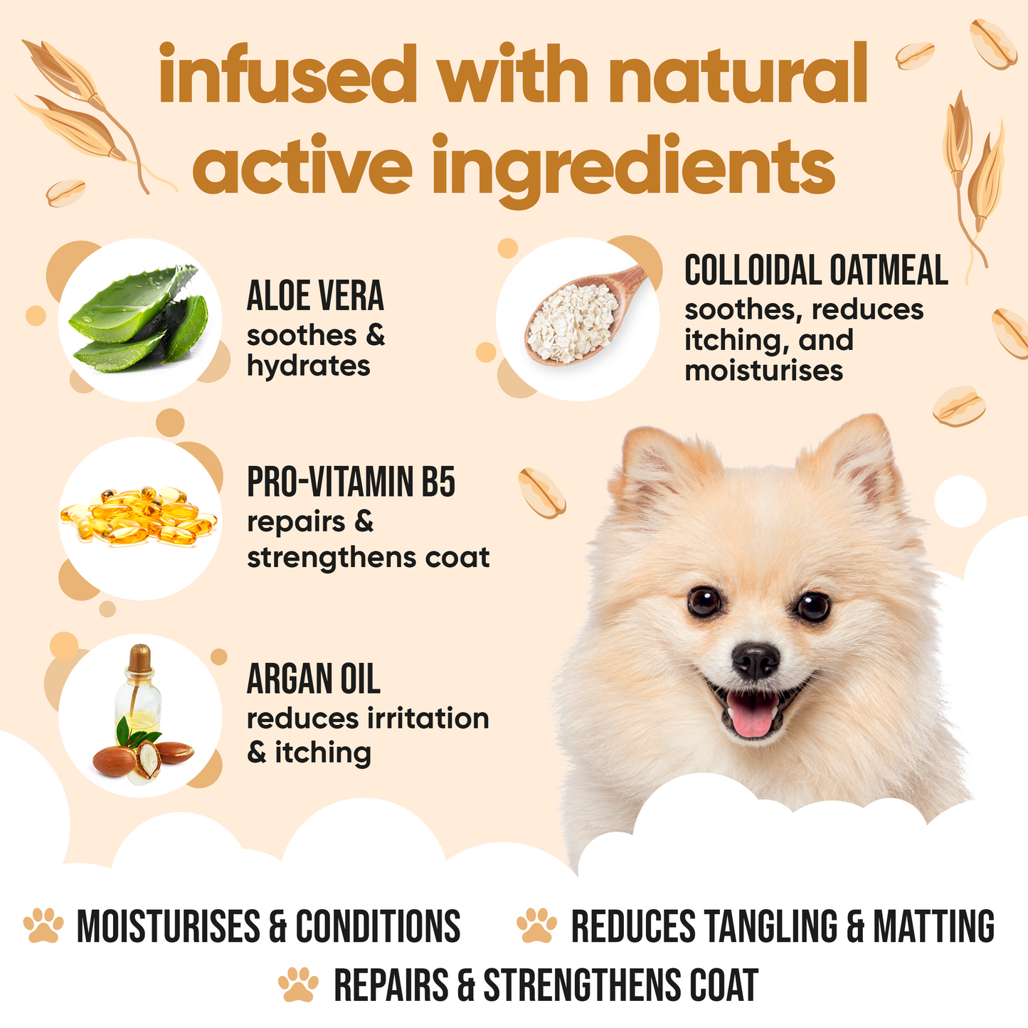 Oatmeal Dog Conditioner professional coat care formula