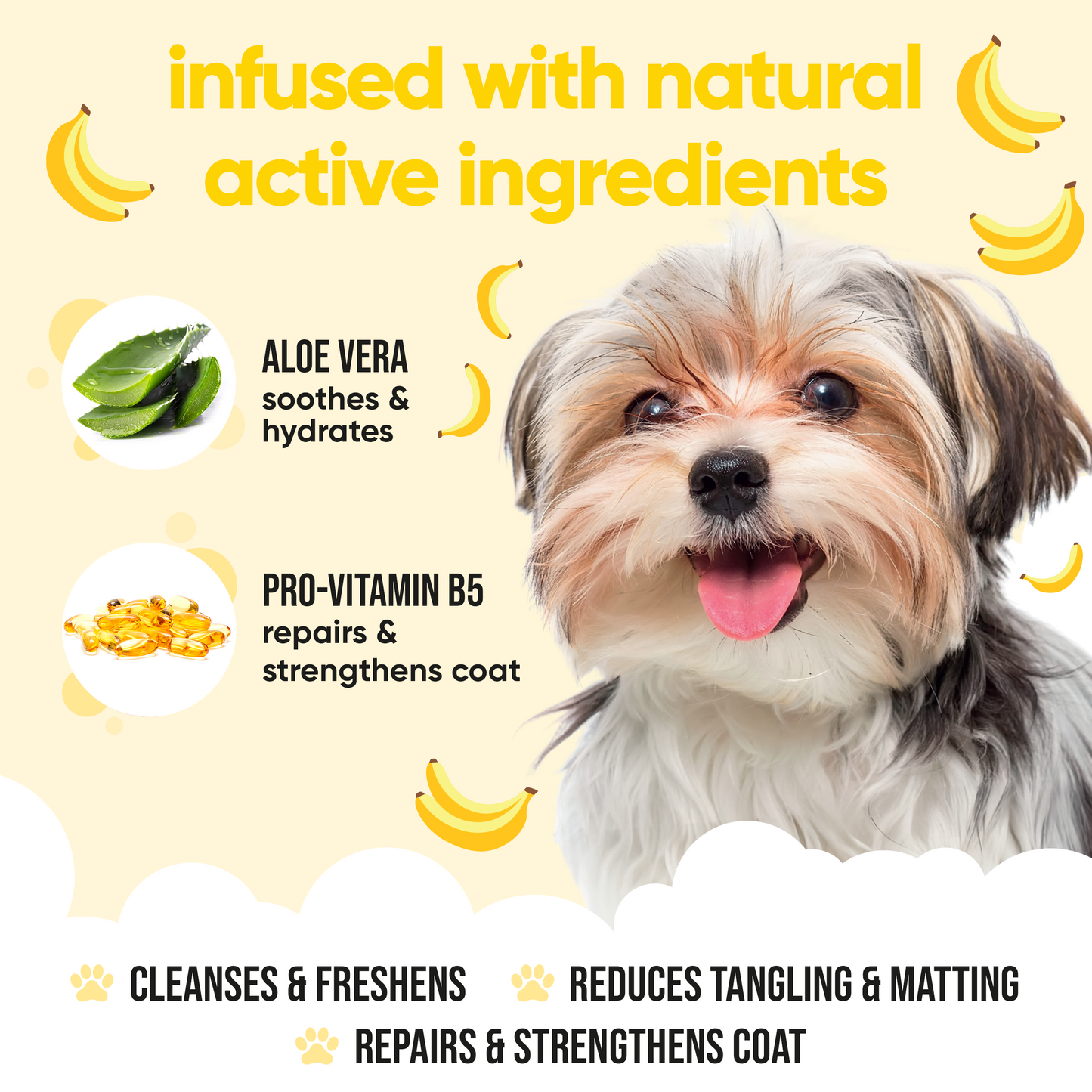 Banana Dog Shampoo professional coat care formula