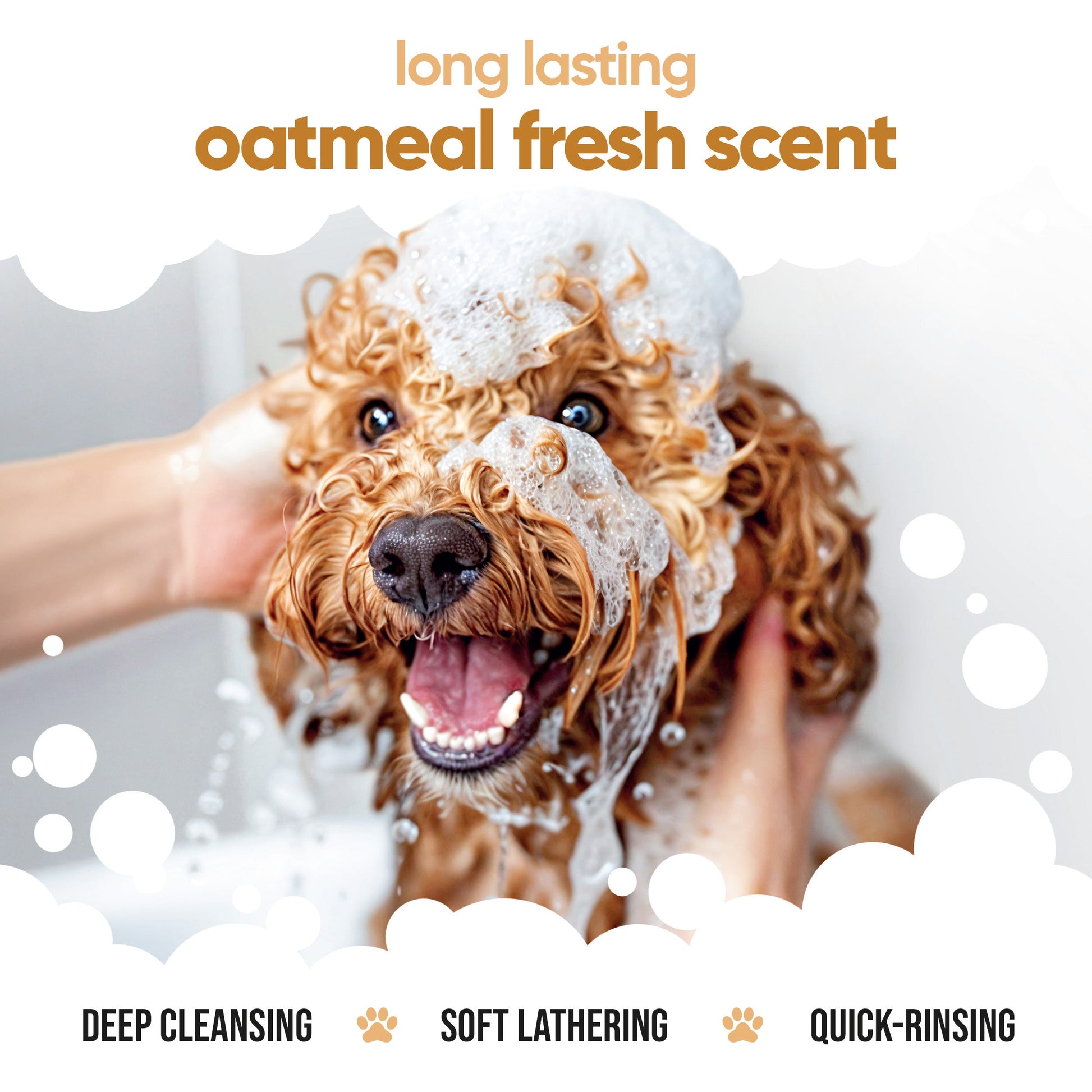 Oatmeal Dog Shampoo gentle pH-balanced grooming formula