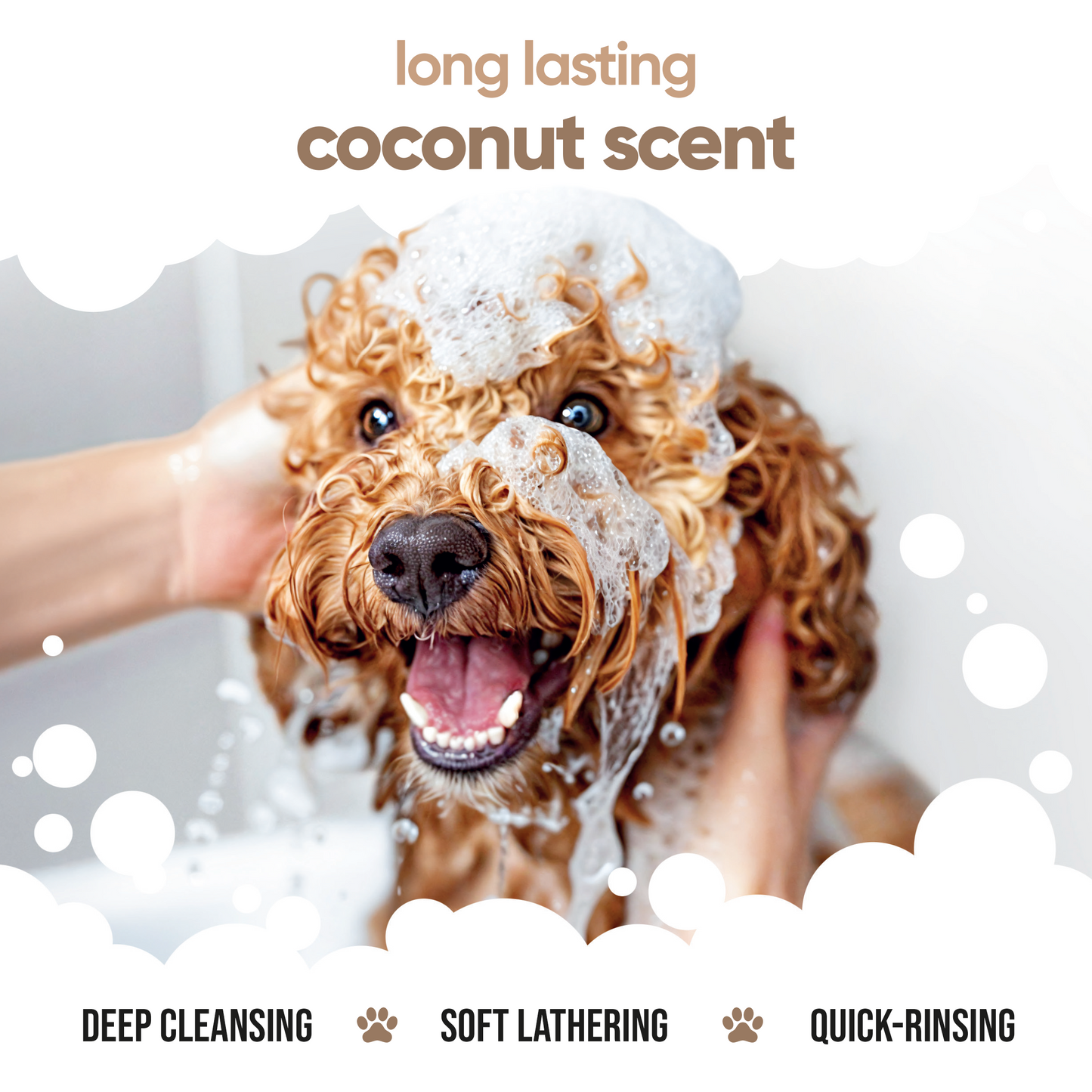 2 in 1 Coconut Dog Shampoo & Conditioner gentle pH-balanced grooming formula