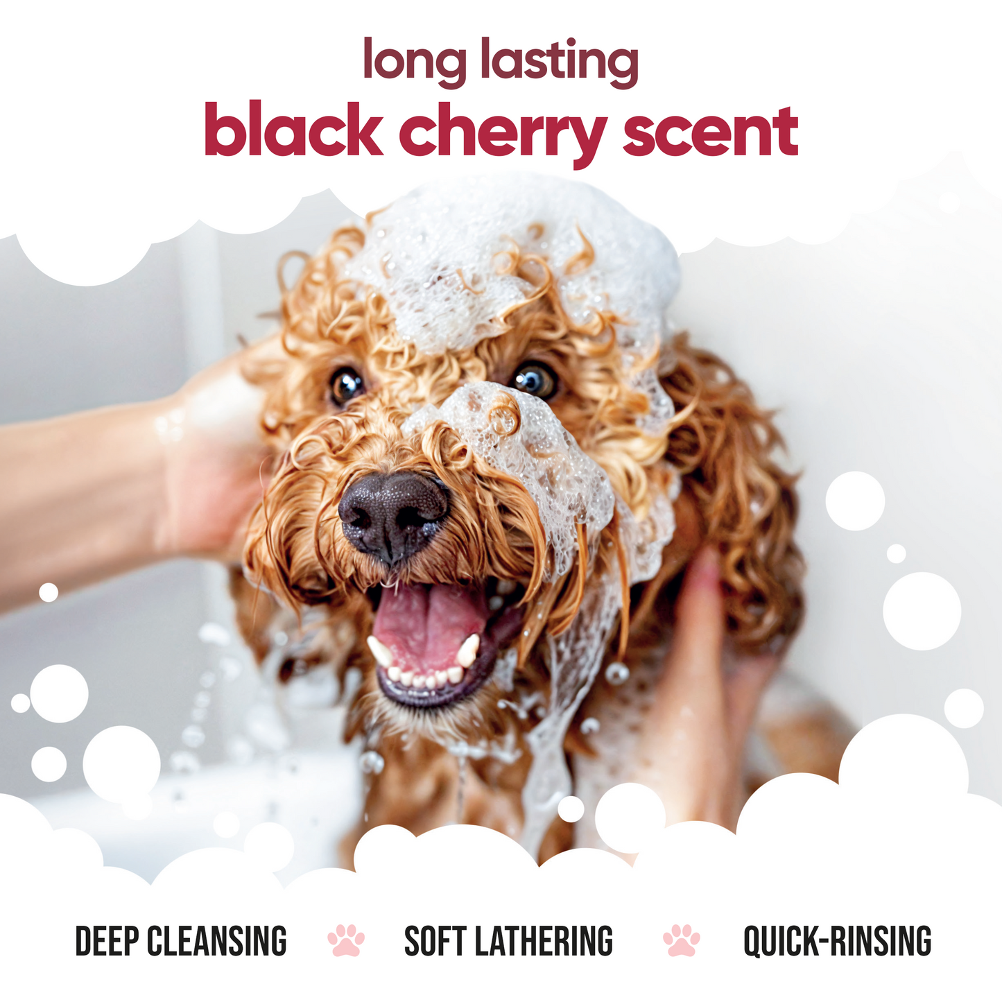 Black Cherry Dog Shampoo gentle pH-balanced grooming formula