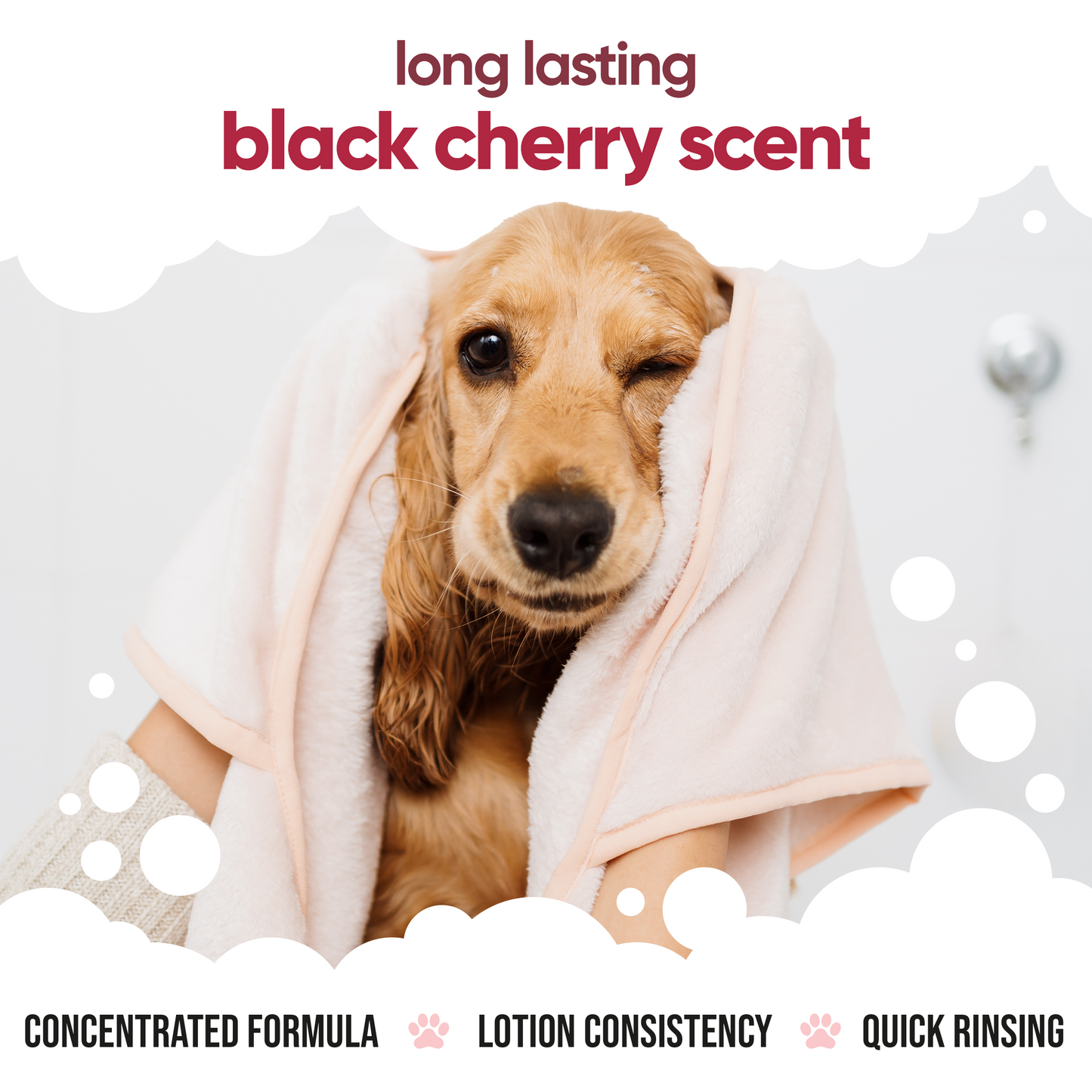 Black Cherry Dog Conditioner gentle pH-balanced grooming formula