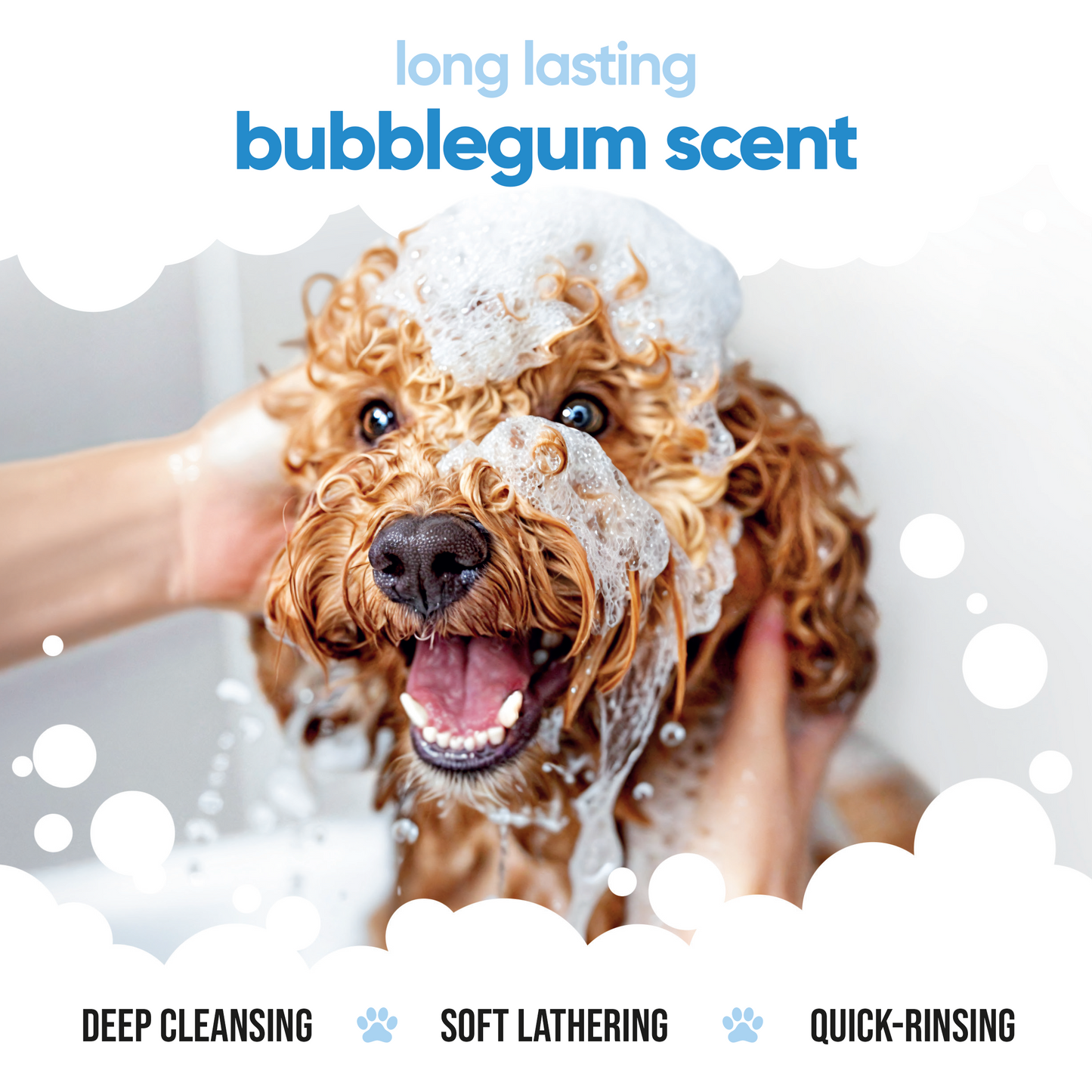 Bubblegum Dog Shampoo gentle pH-balanced grooming formula