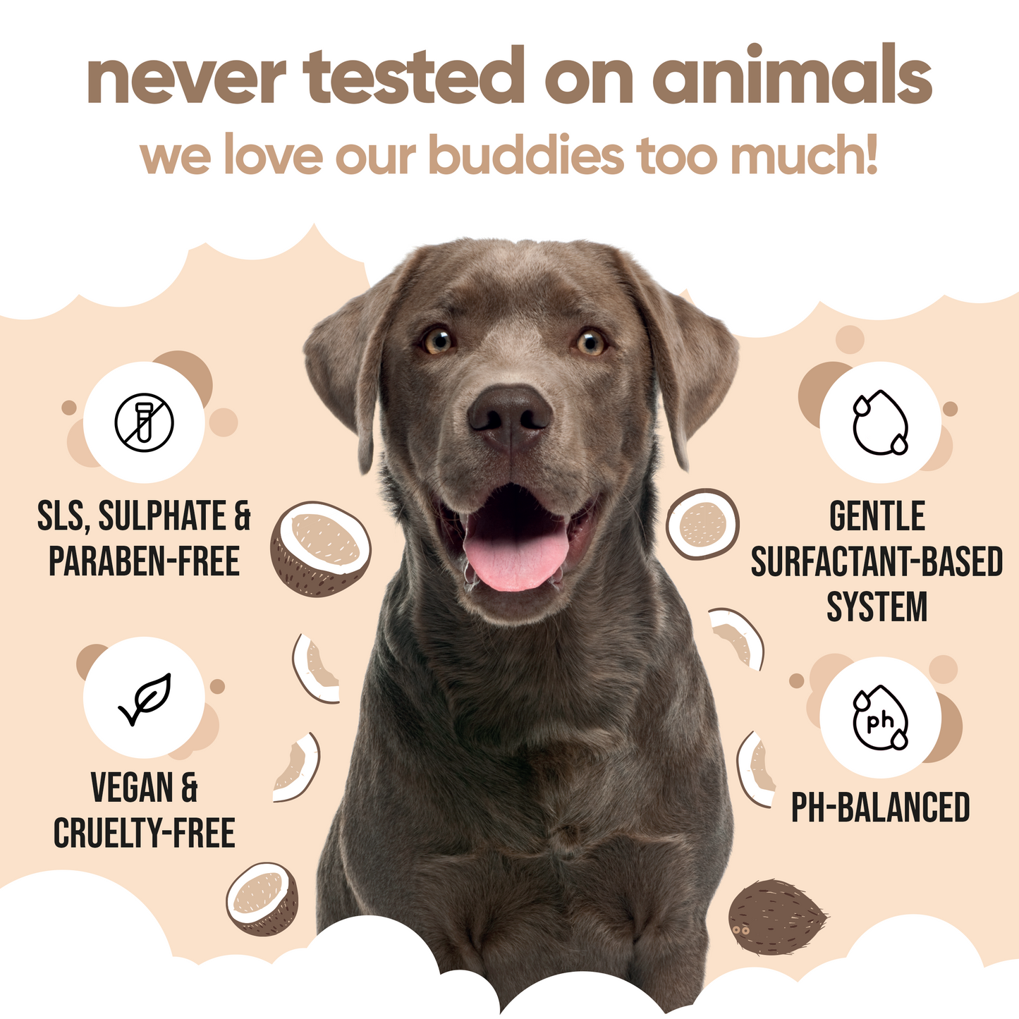 2 in 1 Coconut Dog Shampoo & Conditioner vegan and cruelty-free grooming care