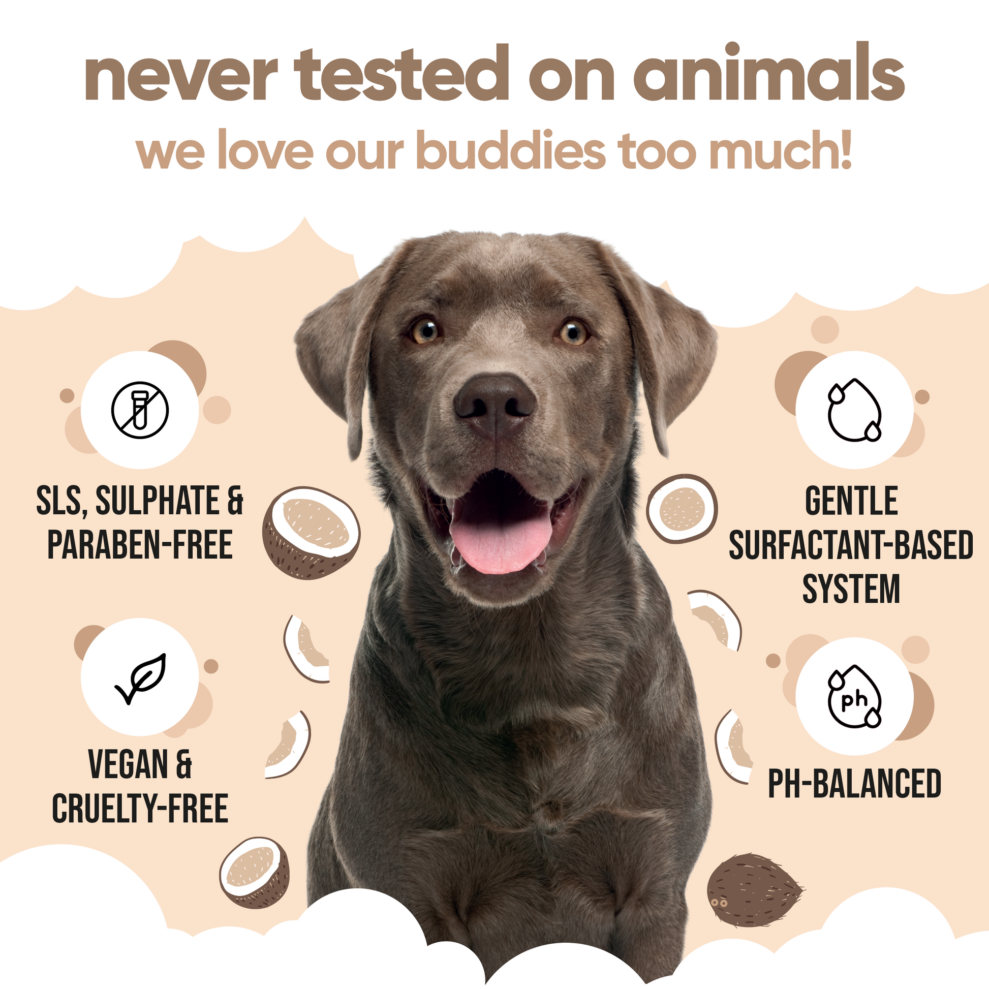2 in 1 Coconut Dog Shampoo & Conditioner vegan and cruelty-free grooming care