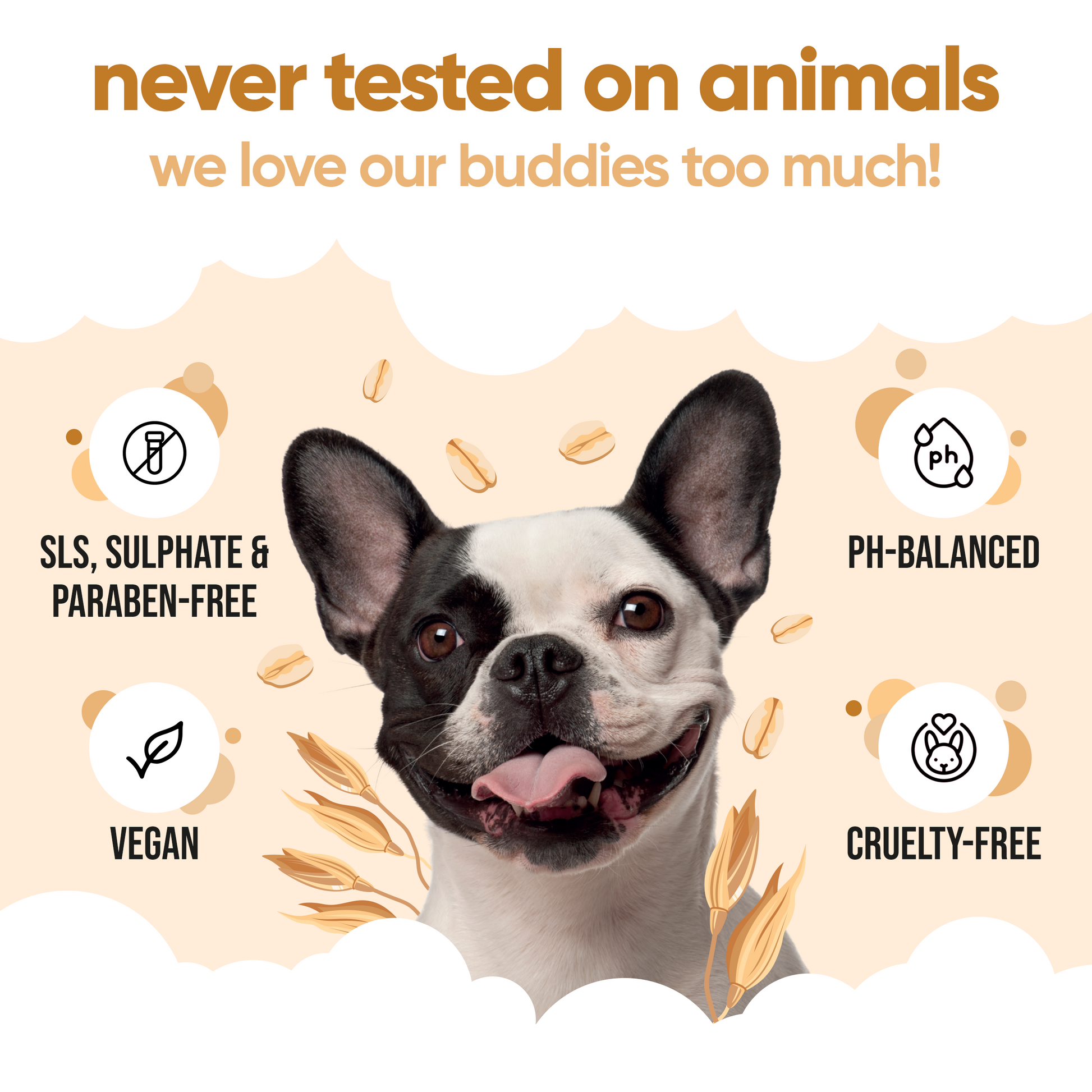 Oatmeal Dog Conditioner vegan and cruelty-free grooming care