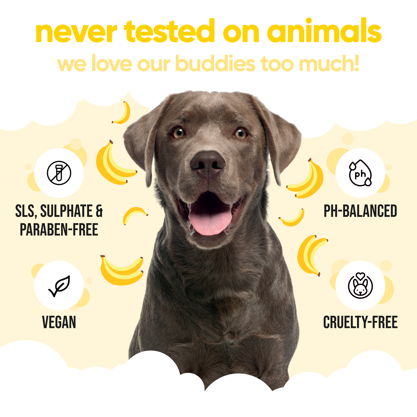 Banana Dog Shampoo vegan and cruelty-free grooming care