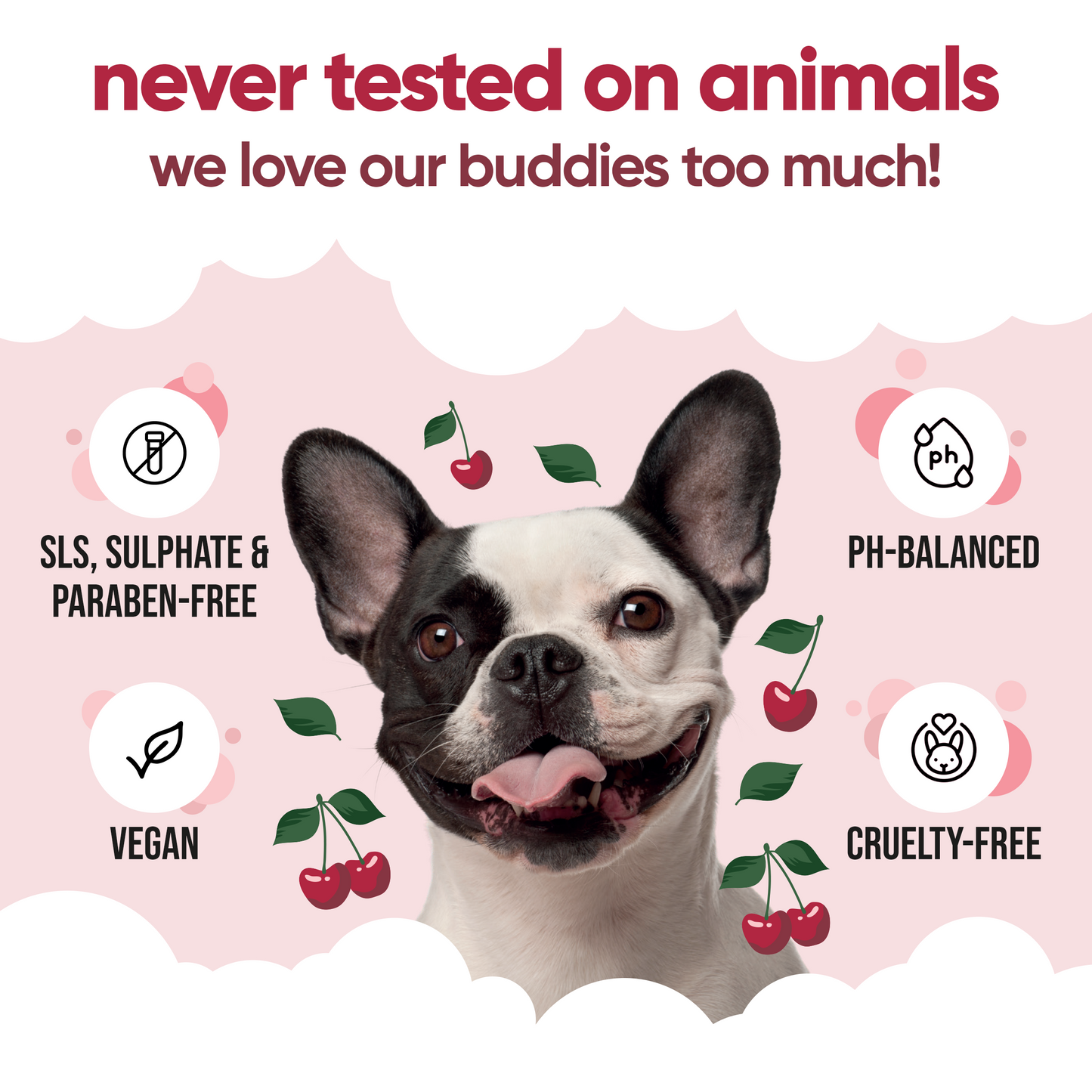 Black Cherry Dog Conditioner vegan and cruelty-free grooming care