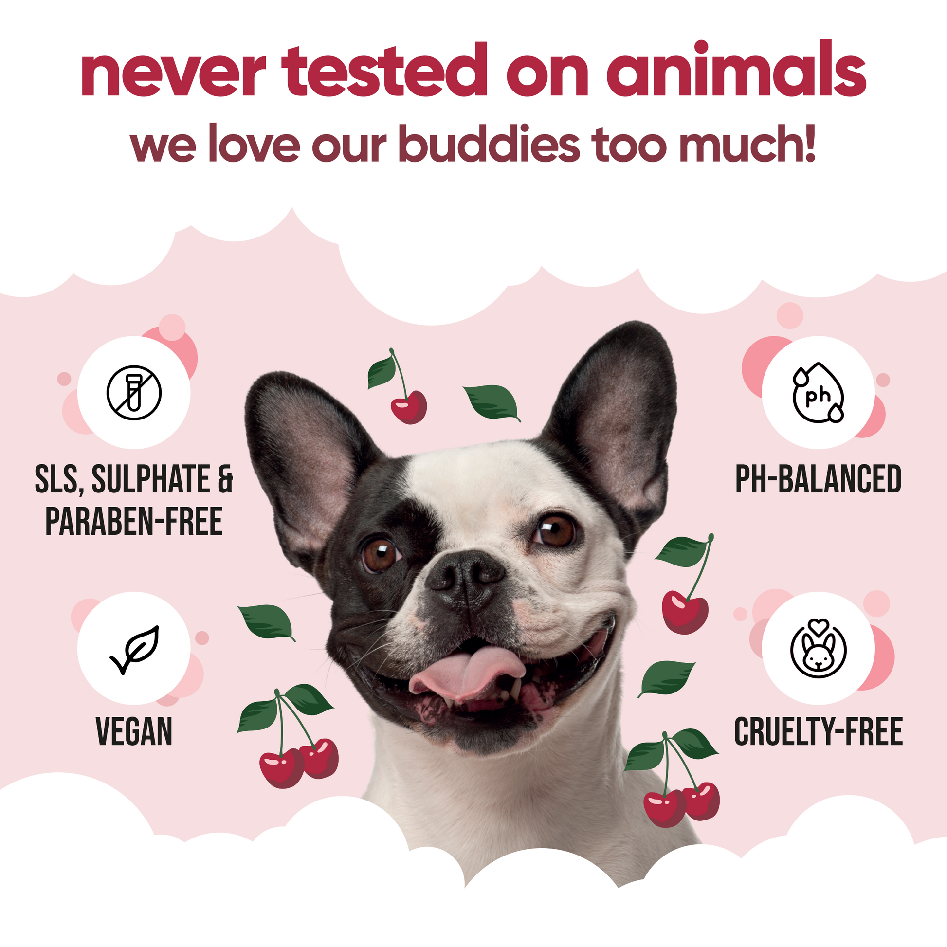 Black Cherry Dog Conditioner vegan and cruelty-free grooming care