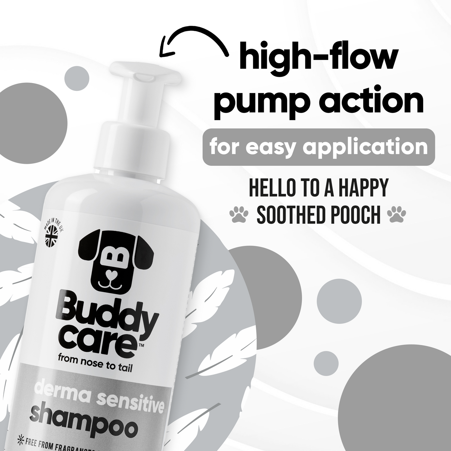 Derma Sensitive Dog Shampoo directions and grooming results