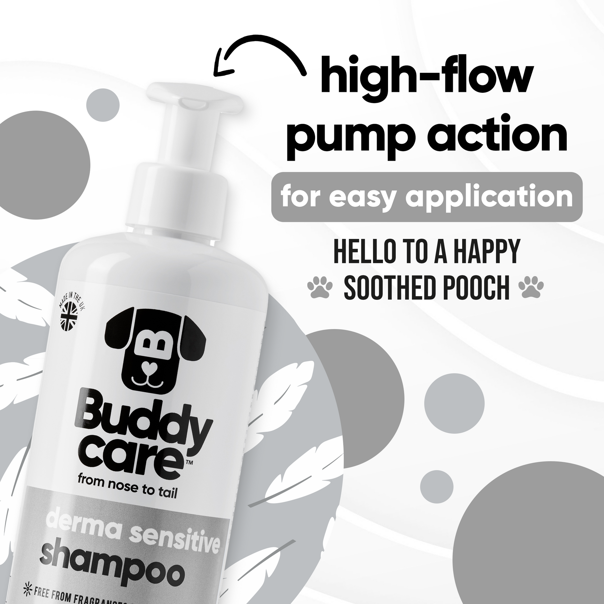 Derma Sensitive Dog Shampoo directions and grooming results