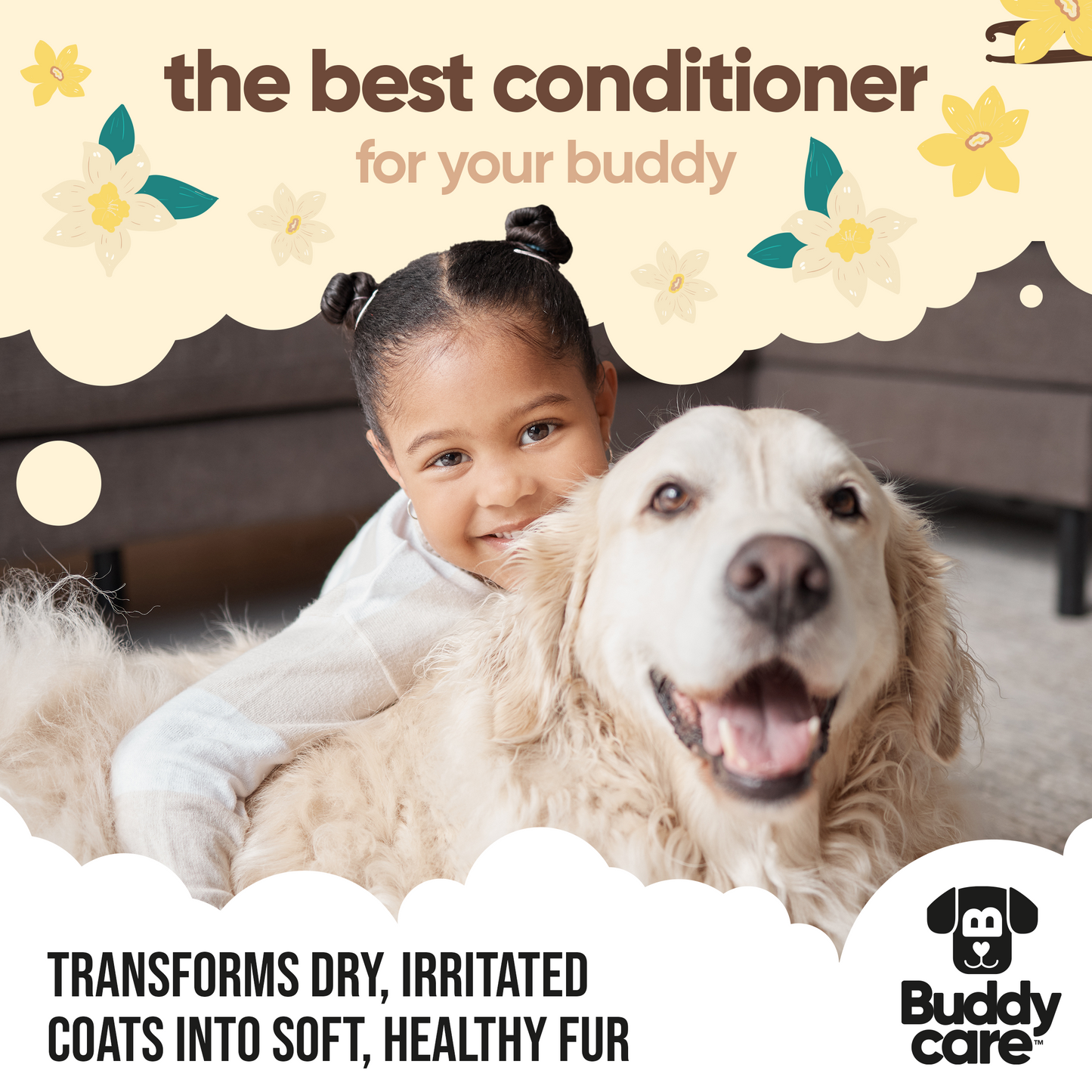 Vanilla & Shea Butter Dog Conditioner product features and ingredients