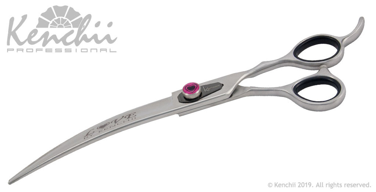 Kenchii Love­™ | 8.0" Curved Scissors - The Groomers Shop