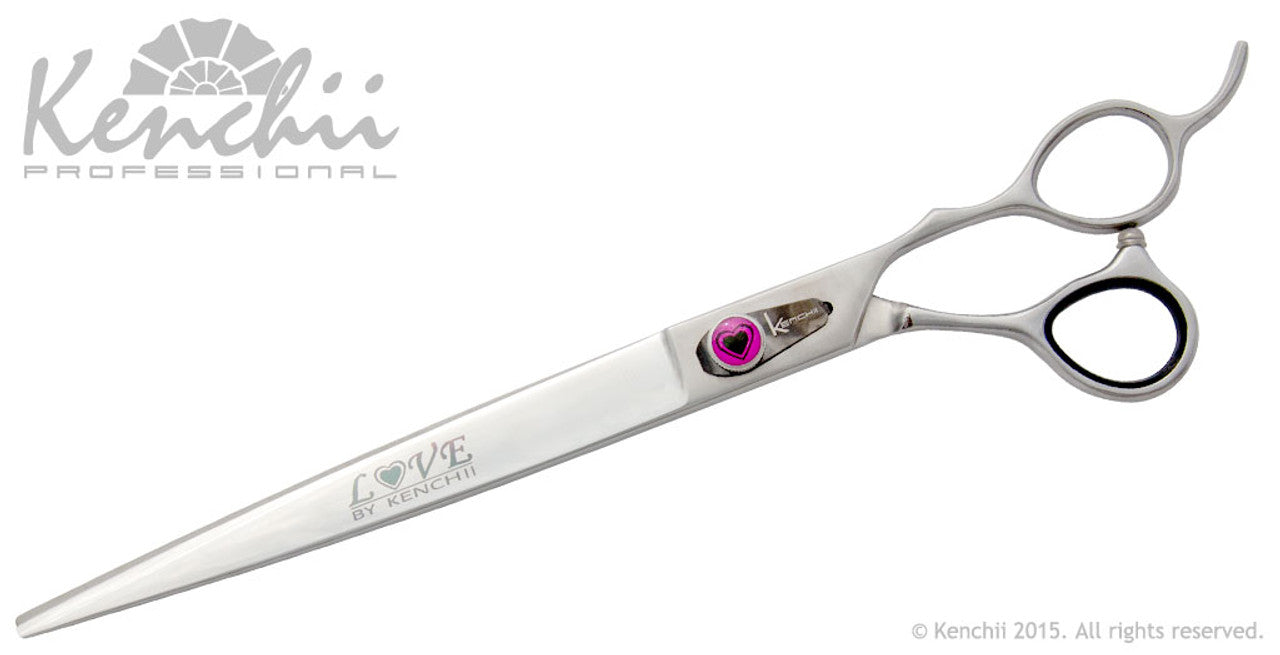 Kenchii Love­™ | 9.0" Curved Scissors - The Groomers Shop