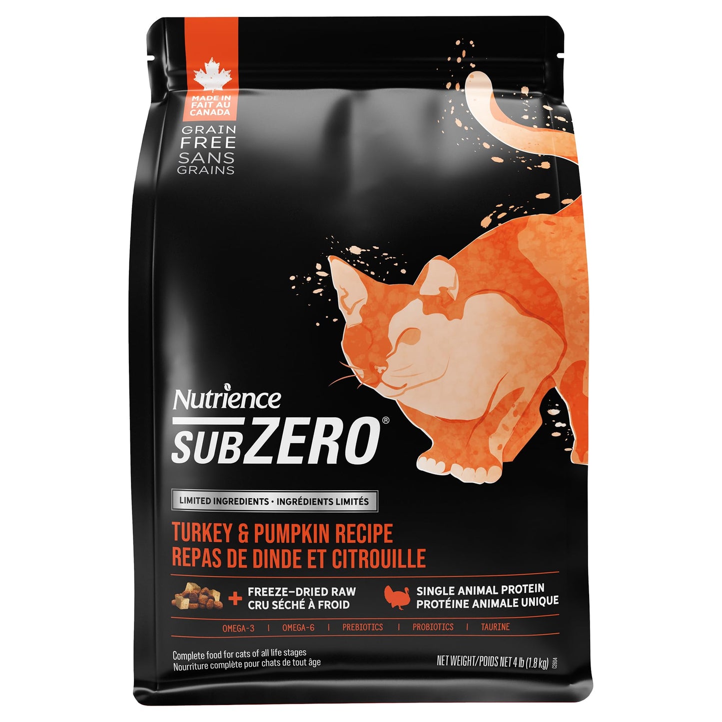 Nutrience SubZero Turkey and Pumpkin Cat Food 1.8kg