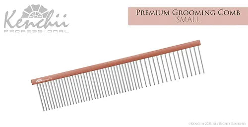 Kenchii™ Premium Satin Rose Gold Grooming Combs - Set - Pack of 3