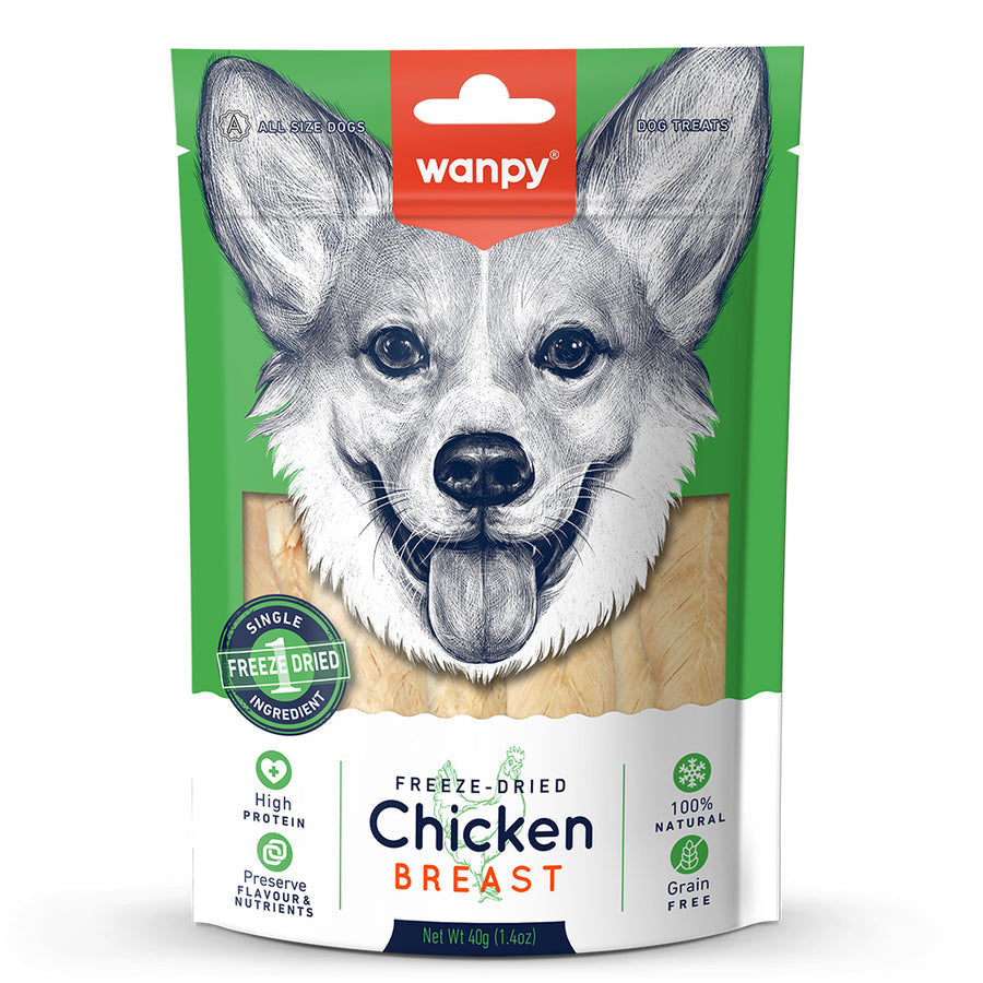 Wanpy Freeze Dried Chicken Dog Treat 40g